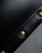 "Salvatore Ferragamo" 90's Animal motif studs design leather bag