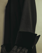 "CELINE" 80's Velvet collar maxi coat dress