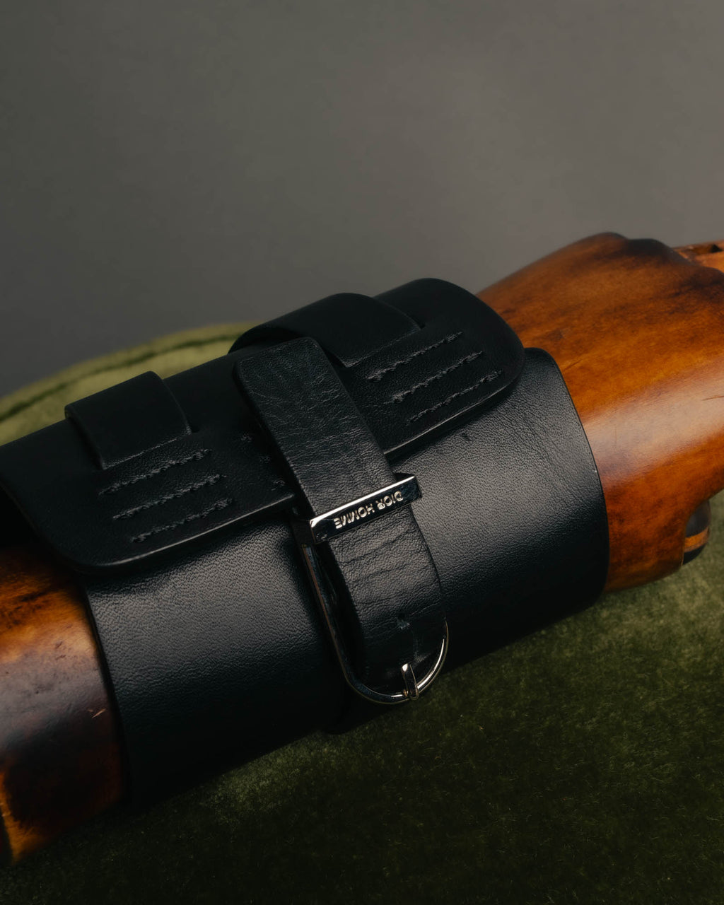 "DIOR HOMME" 00's-10's Black leather wrist cuff