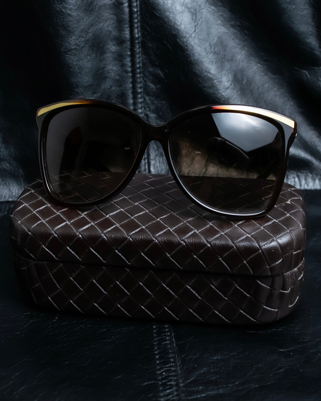 "BOTTEGA VENETA" Butterfly frame tortoiseshell sunglasses