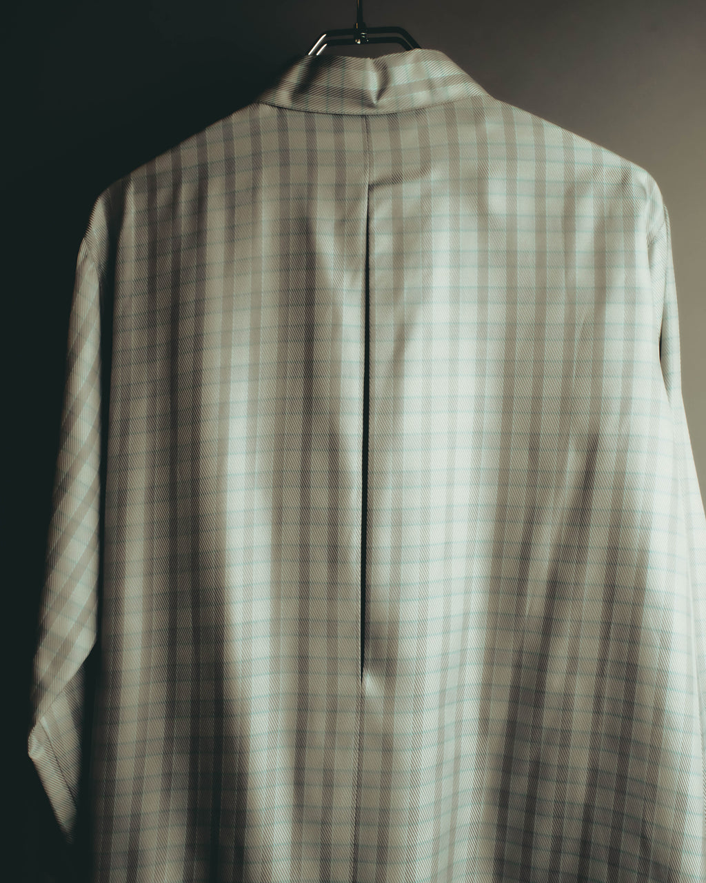 "Christian Dior" 80's-90's Silk blend checked long sleeve blouse
