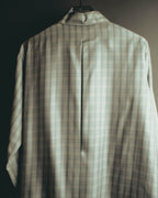 "Christian Dior" 80's-90's Silk blend checked long sleeve blouse