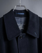 "BURBERRYS" High density wool stand collar coat