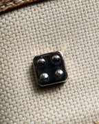 “LOEWE” Leather belted design bicolor handbag