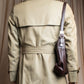 "BURBERRYS" Traditional belt design long length trench coat