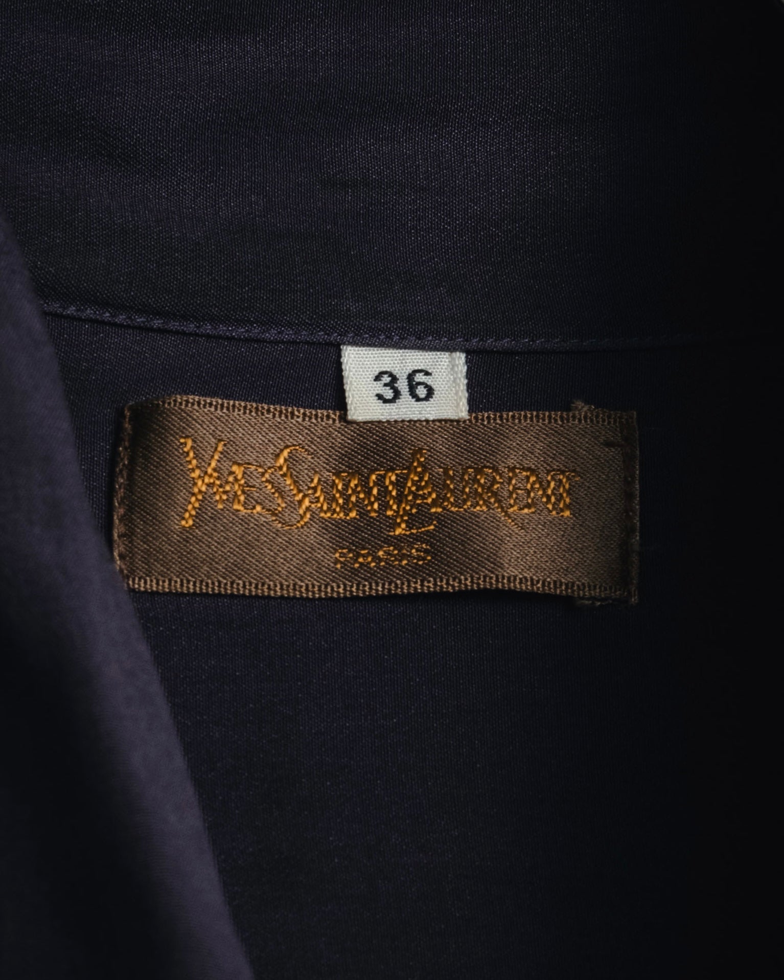 "Yves Saint Laurent" Late 80s silk bow tie blouse