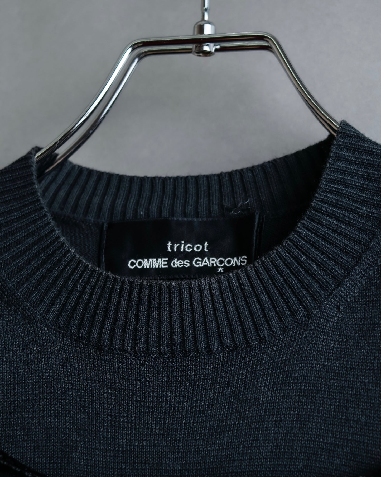 "tricot COMME des GARCONS" Wraparound dogging knit T shirt