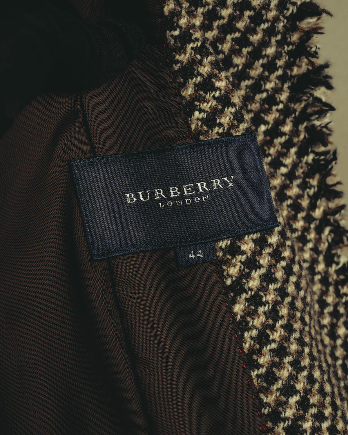 "BURBERRY LONDON" 00's-10's Fringed tweed blazer