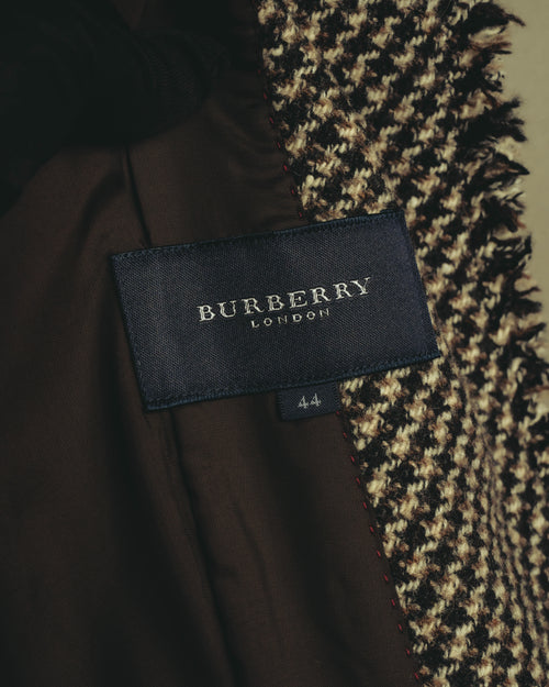 "BURBERRY LONDON" 00's-10's Fringed tweed blazer