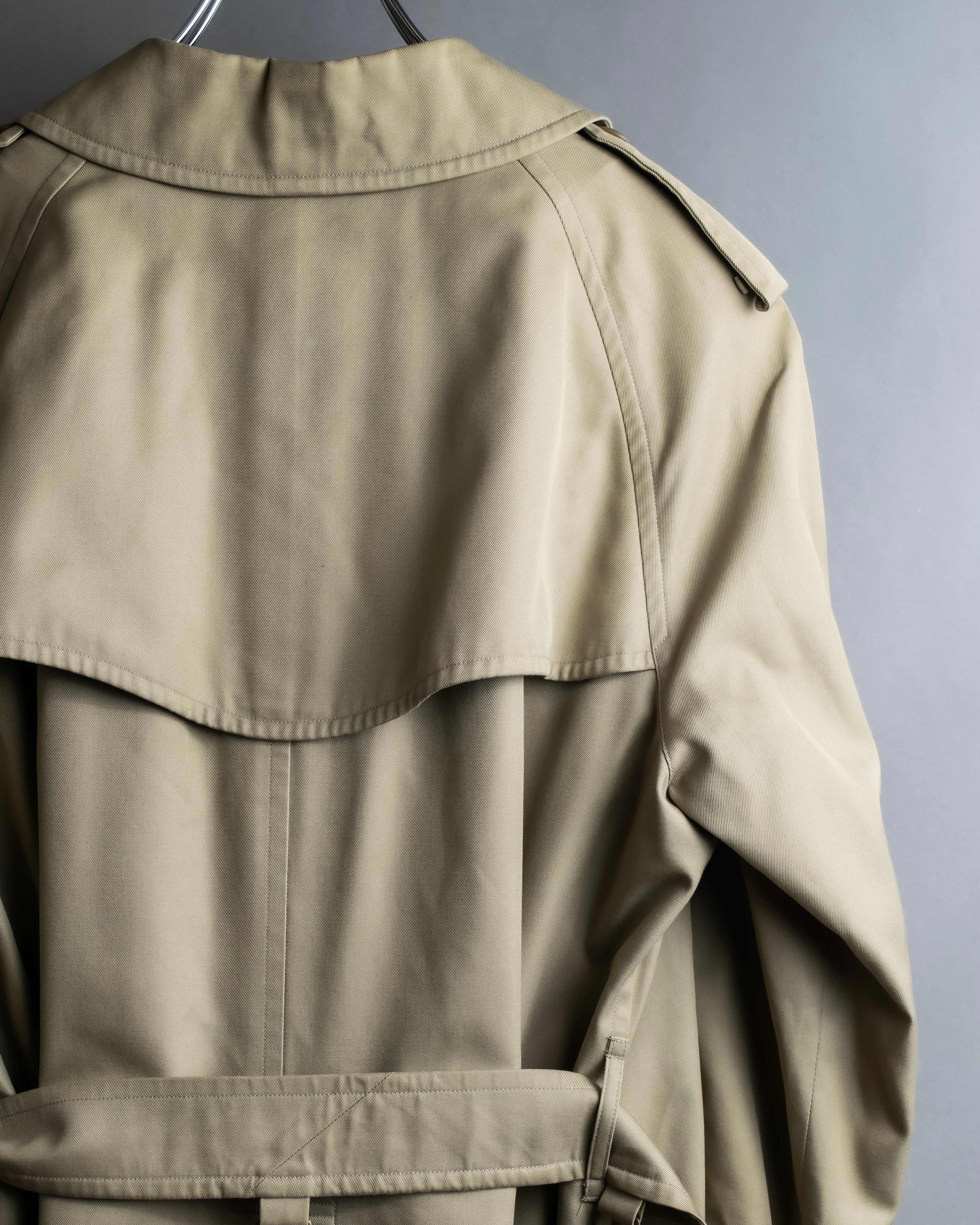 "BURBERRYS" Military detail long trench coat