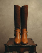 -SPECIAL- “Ralph Lauren” 2010’s-20’s Sareena washed vachetta long boots