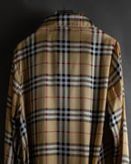 "BURBERRYS" Nova check maxi length silk gown coat