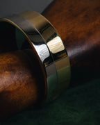 "LOEWE" 10’s Bicolor geometric open-cuff bangle