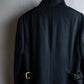 "GUCCI" Asymmetrical front detail high neck coat