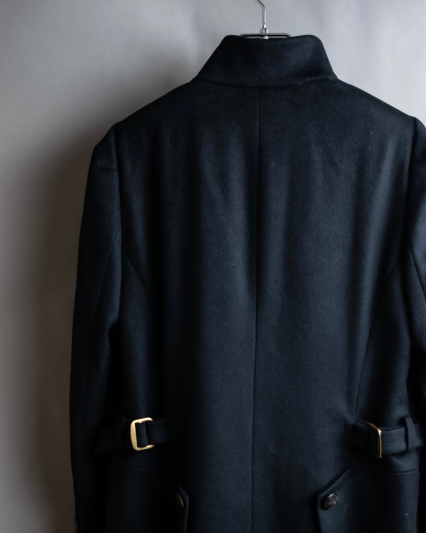 "GUCCI" Asymmetrical front detail high neck coat