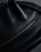 “Salvatore Ferragamo” 2000’s Pebbled leather turn lock bag