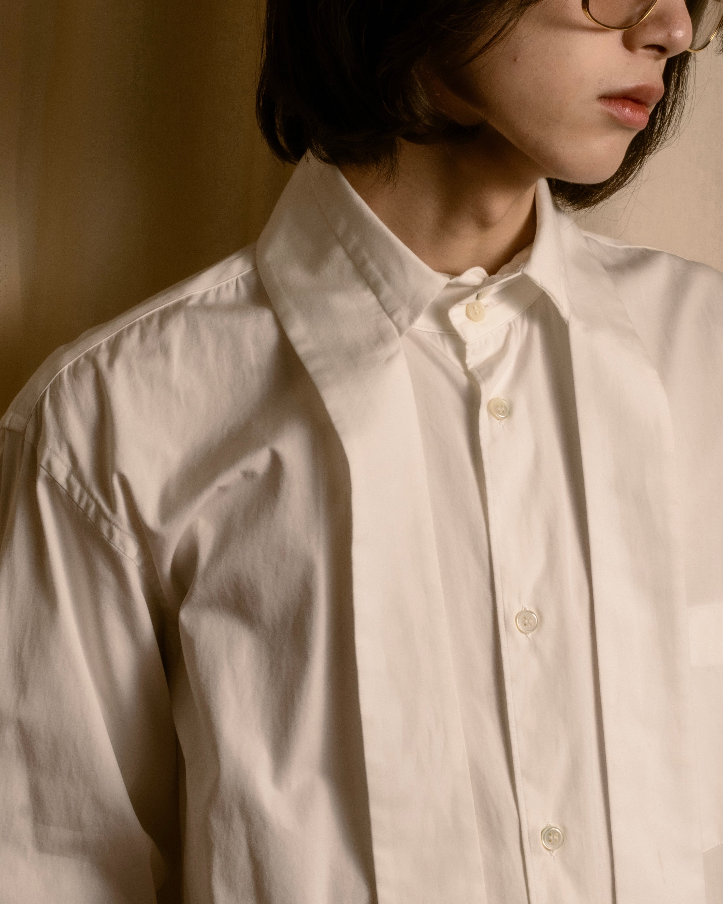"COMME des GARCONS SHIRT" 01AW French cotton bowtie shirt