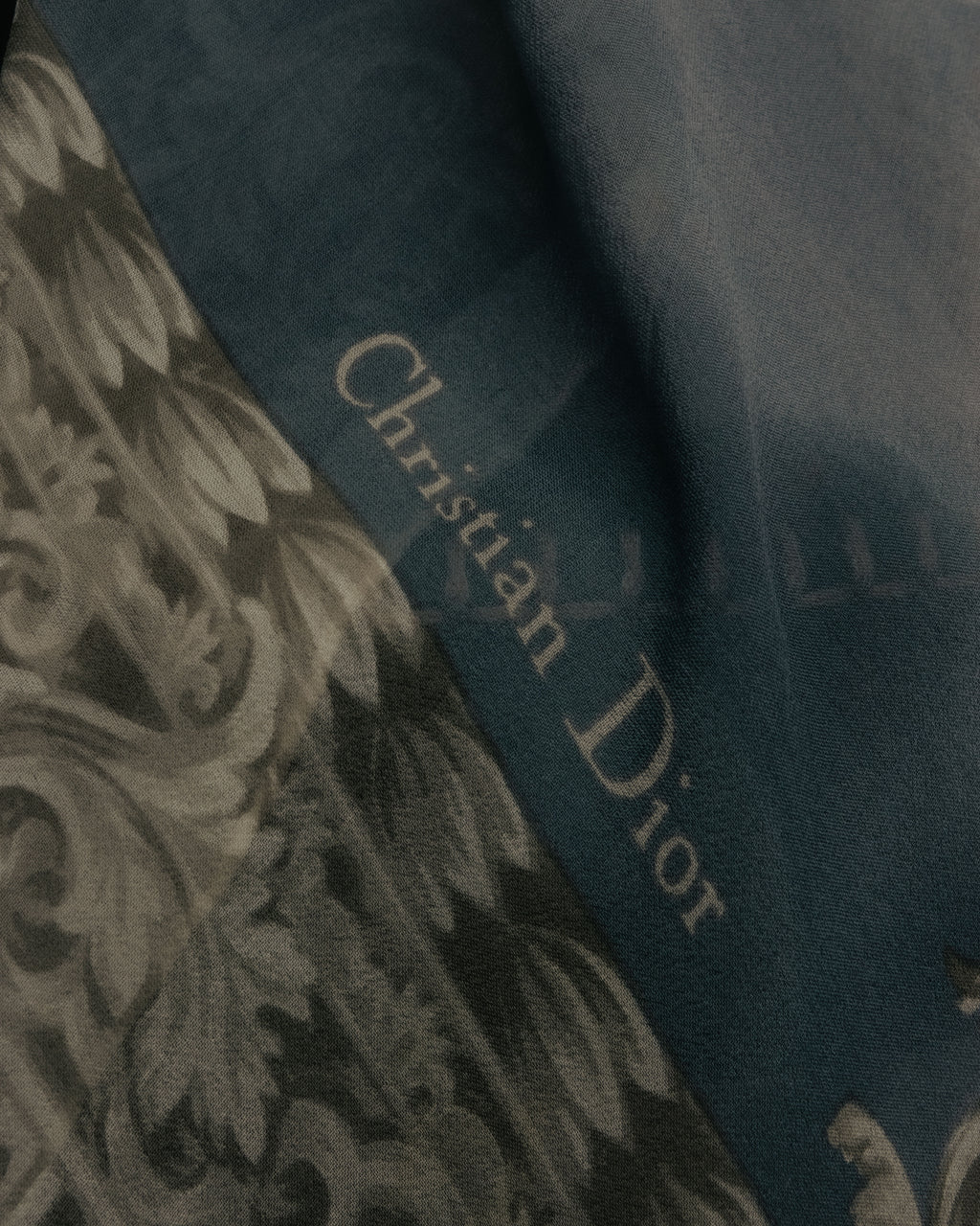 “Christian Dior” 90’s-00’s Sky motif silk scarf