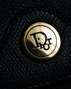 "Christian Dior" 80’s structured grained leather flap shoulder bag