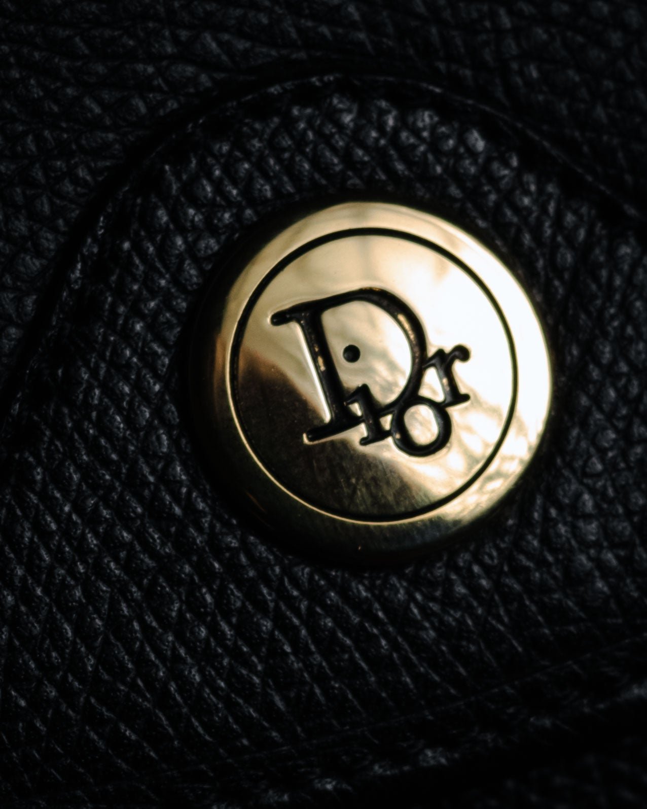 "Christian Dior" 80’s structured grained leather flap shoulder bag