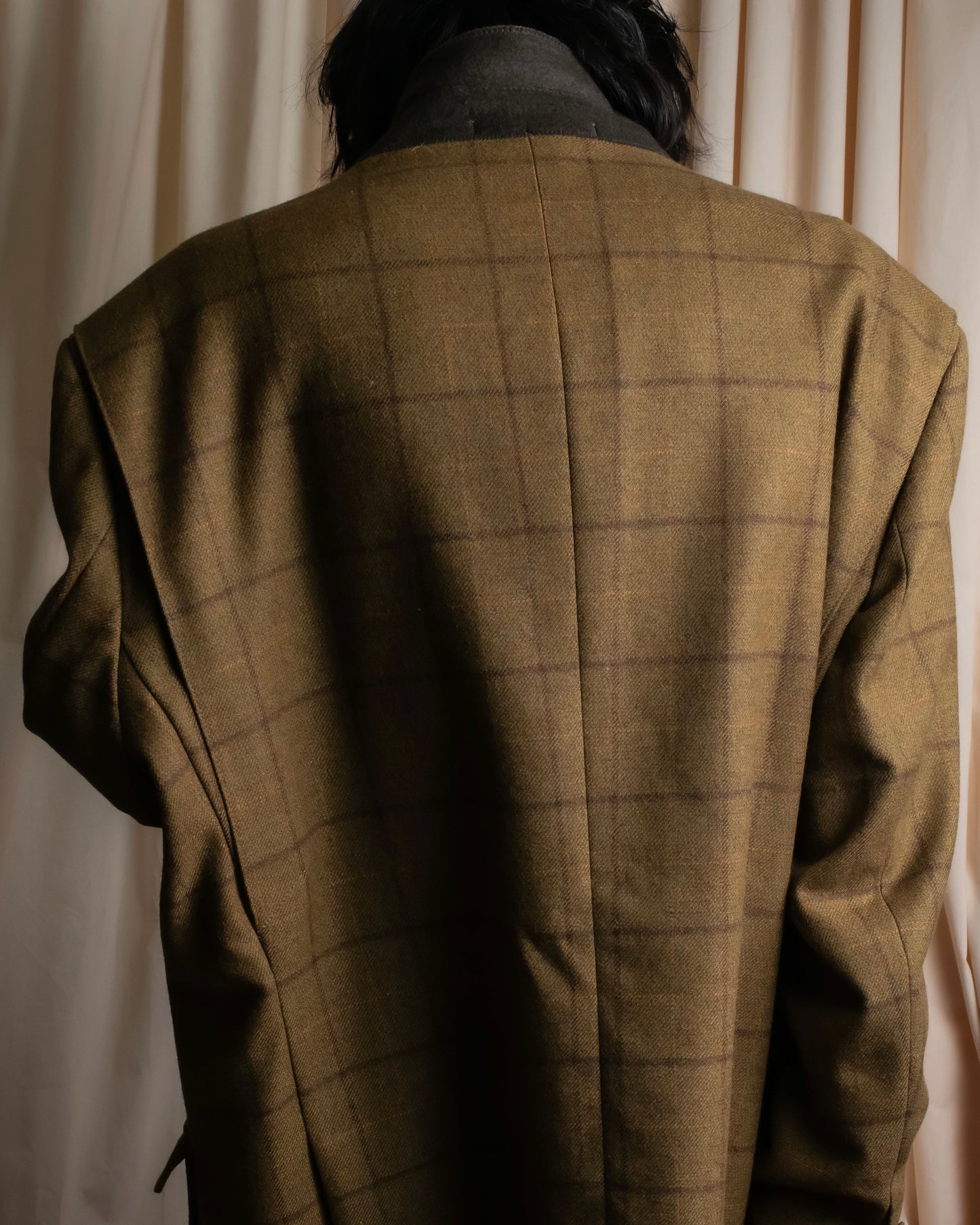 "THE HOUSE OF BRUAR" Check pattern out pocket design 2way tailored jacket