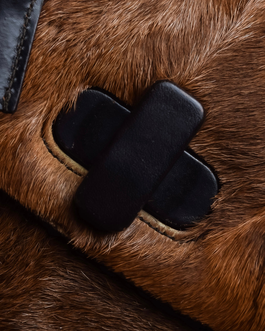 "GUCCI"「1947」 pony leather combination bamboo hand bag