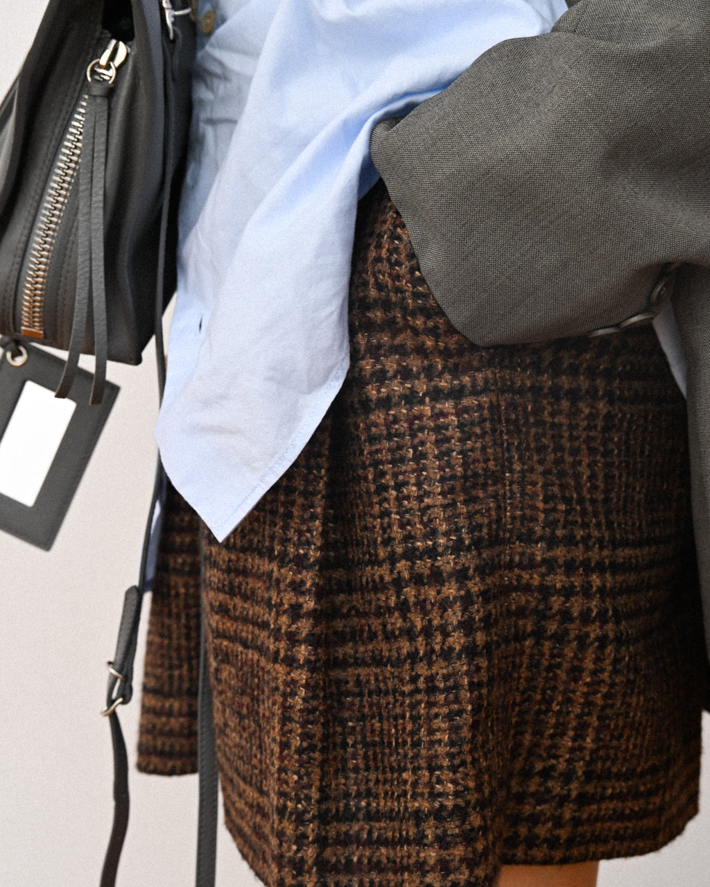 Dolce & Gabbana/ Check Patterned Culotte Shorts Brown