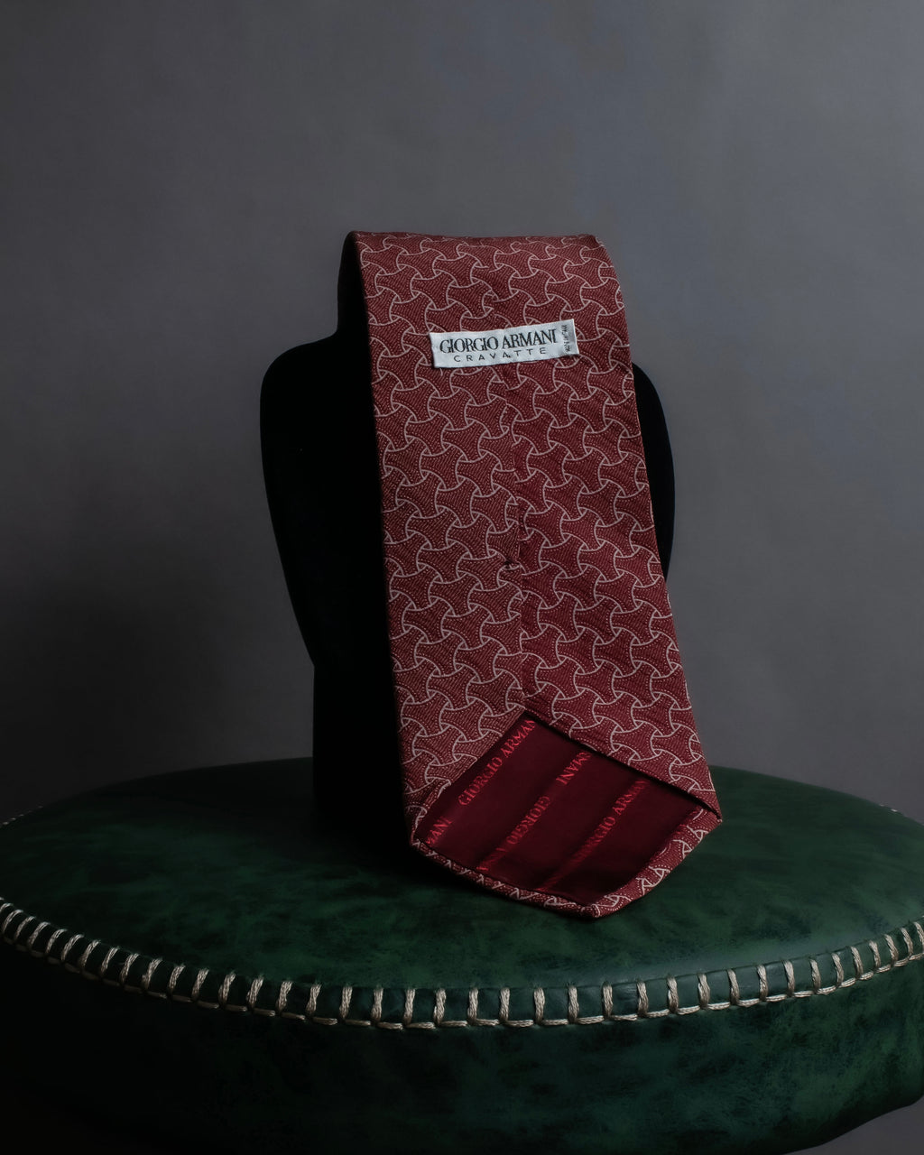 "GIORGIO ARMANI" Wave pattern silk necktie