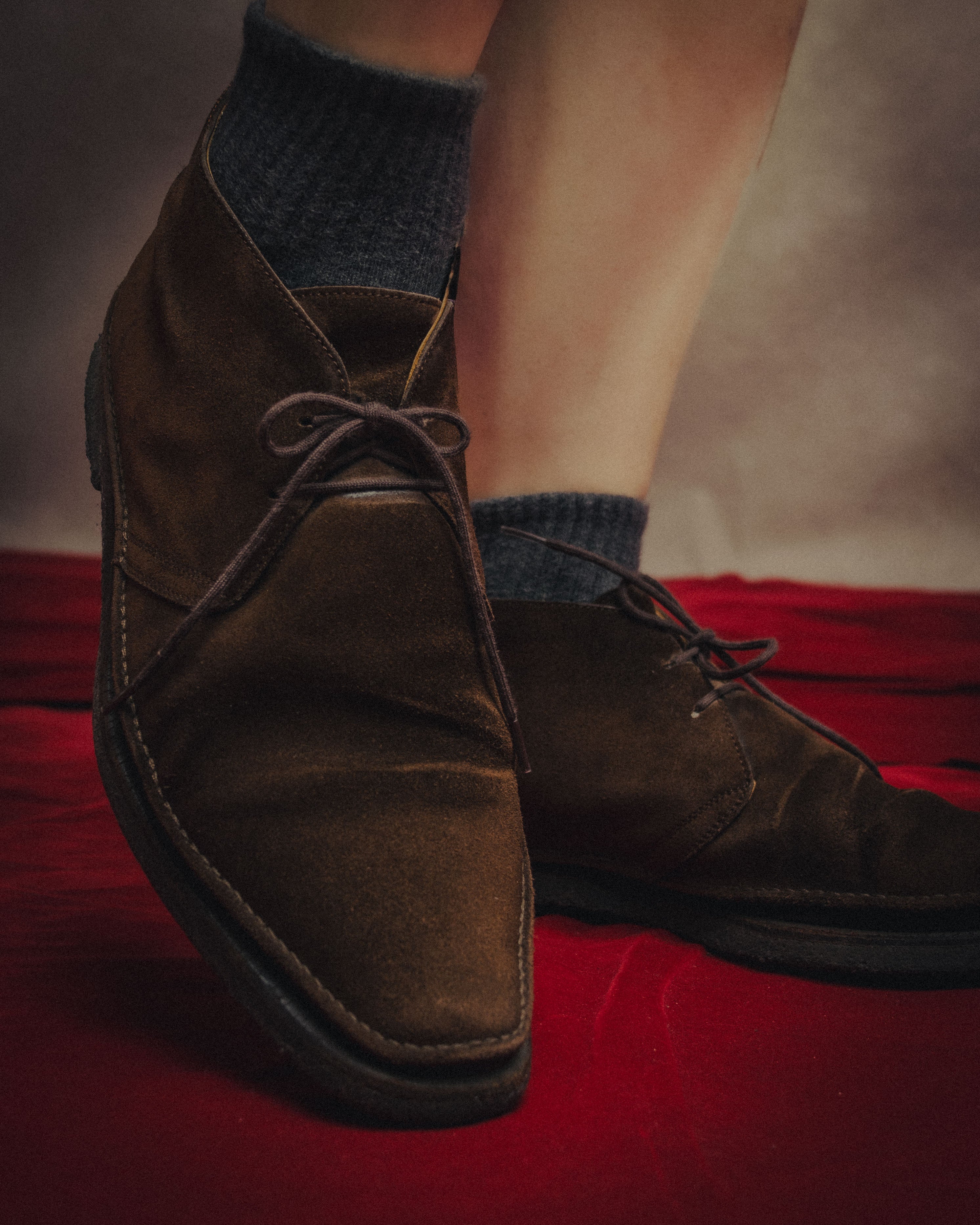-SPECIAL- “HERMÈS” 1998-2003 Suede square toe chukka boots