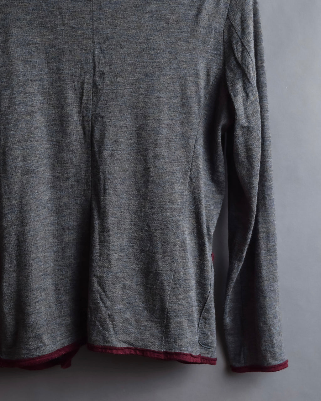 "Vivienne Westwood MAN" Bordeaux piping design draped tailored jacket