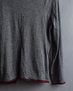 "Vivienne Westwood MAN" Bordeaux piping design draped tailored jacket