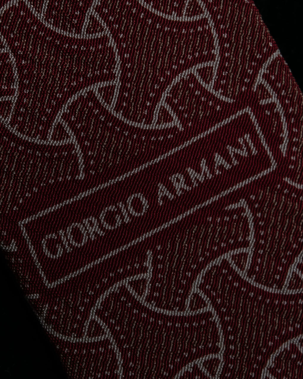 "GIORGIO ARMANI" Wave pattern silk necktie