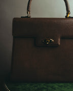 "Valentino Garavani" 80's-90's Classic box leather top-handle handbag