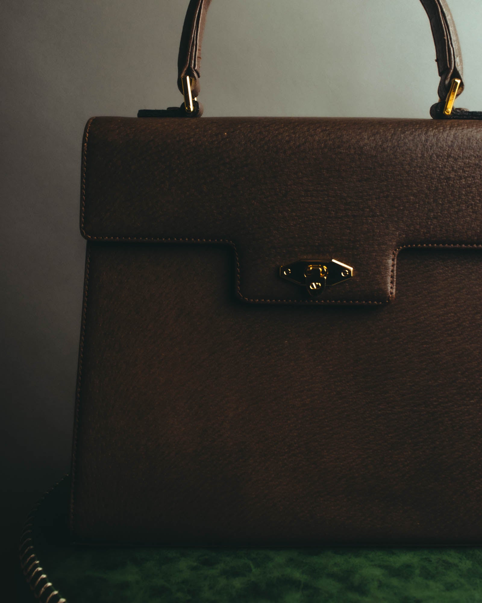 "Valentino Garavani" 80's-90's Classic box leather top-handle handbag