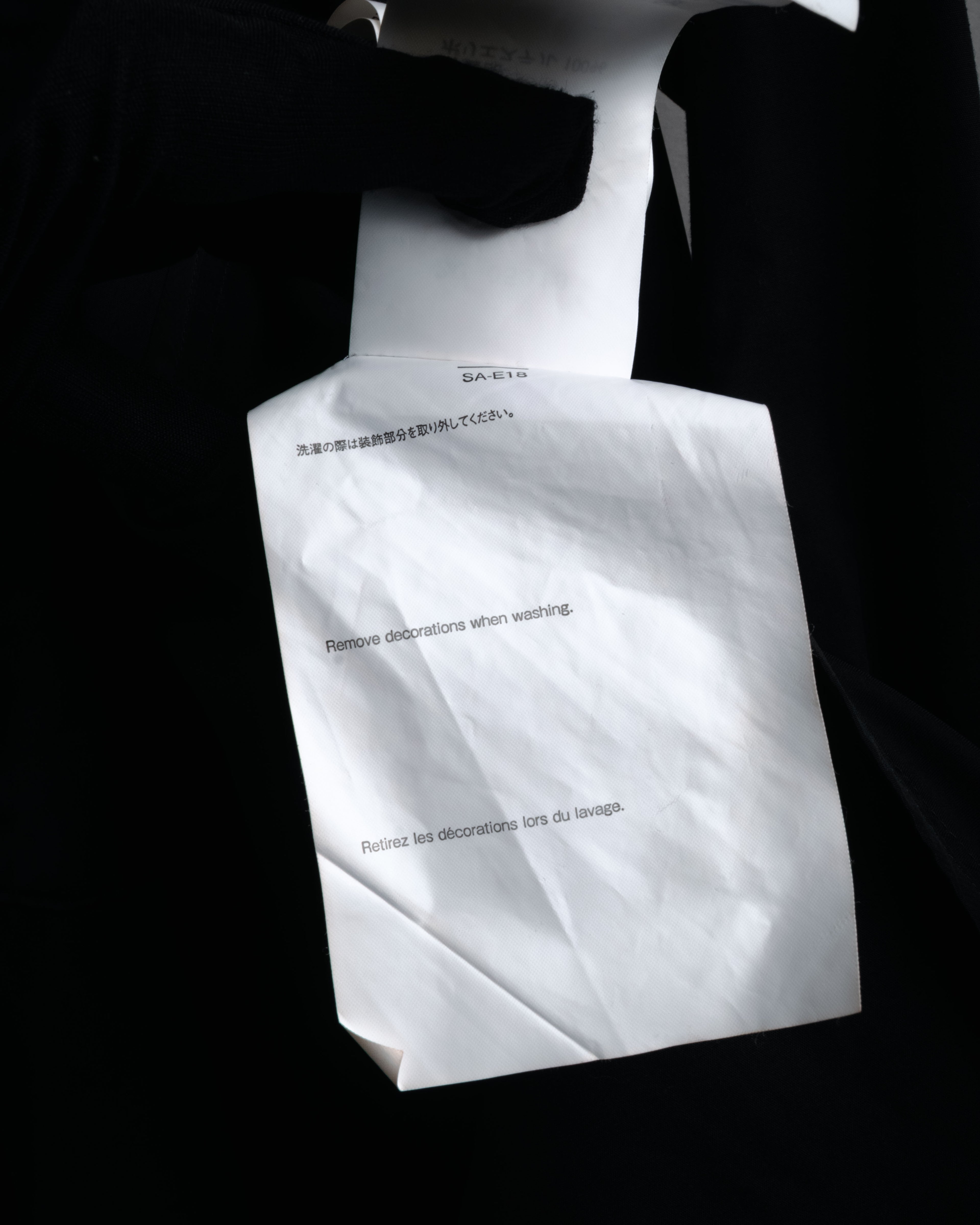 “sacai” 2020 Bow tie hybrid tuxedo shirt