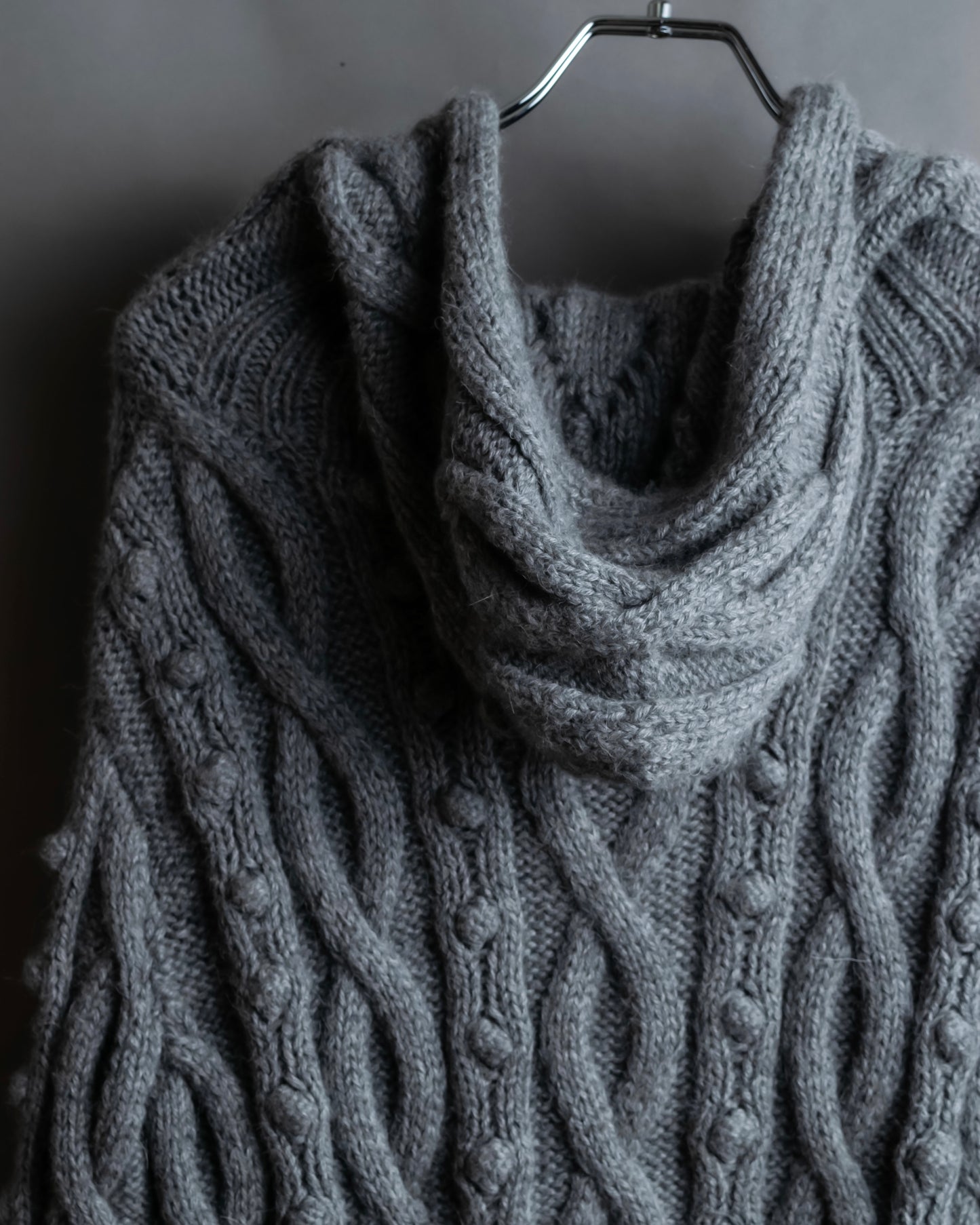 "JEAN PAUL GAULTIER" Cable knit design hooded pullover