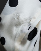 "GIANNI VERSACE" Irregular dot pattern silk shirt