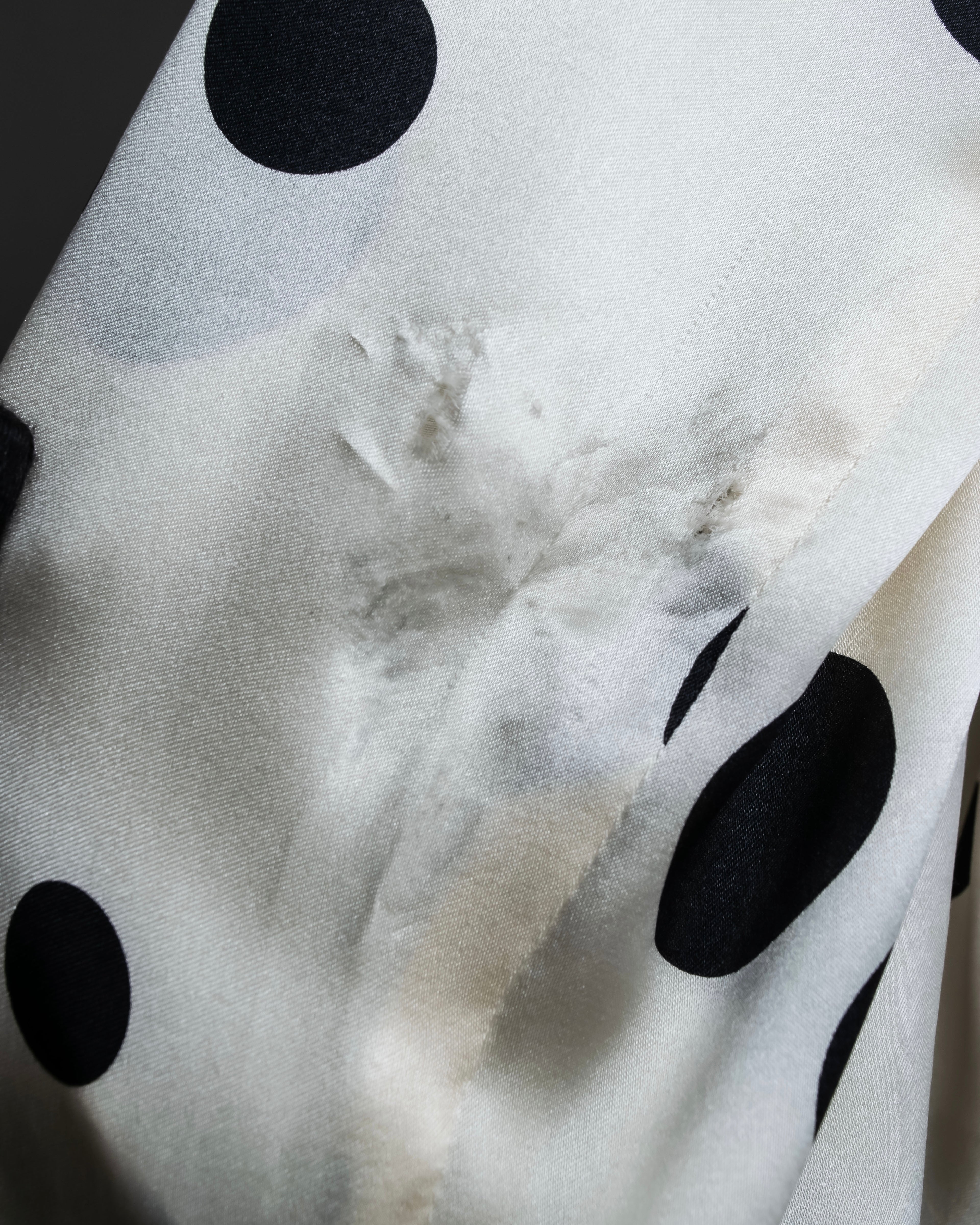 "GIANNI VERSACE" Irregular dot pattern silk shirt