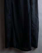 "YOHJI YAMAMOTO" 1996SS Double zipper design sheer rayon flare skirt
