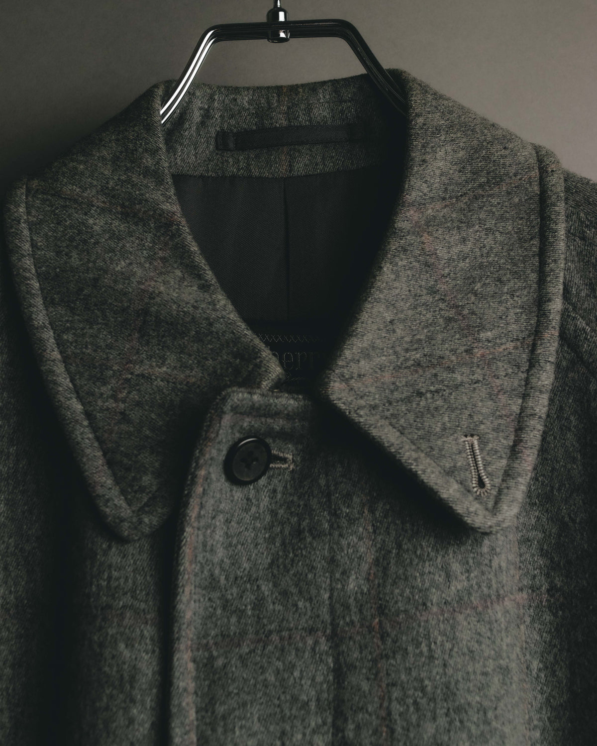 “Burberrys” 80’s Bedford wool balmacaan coat