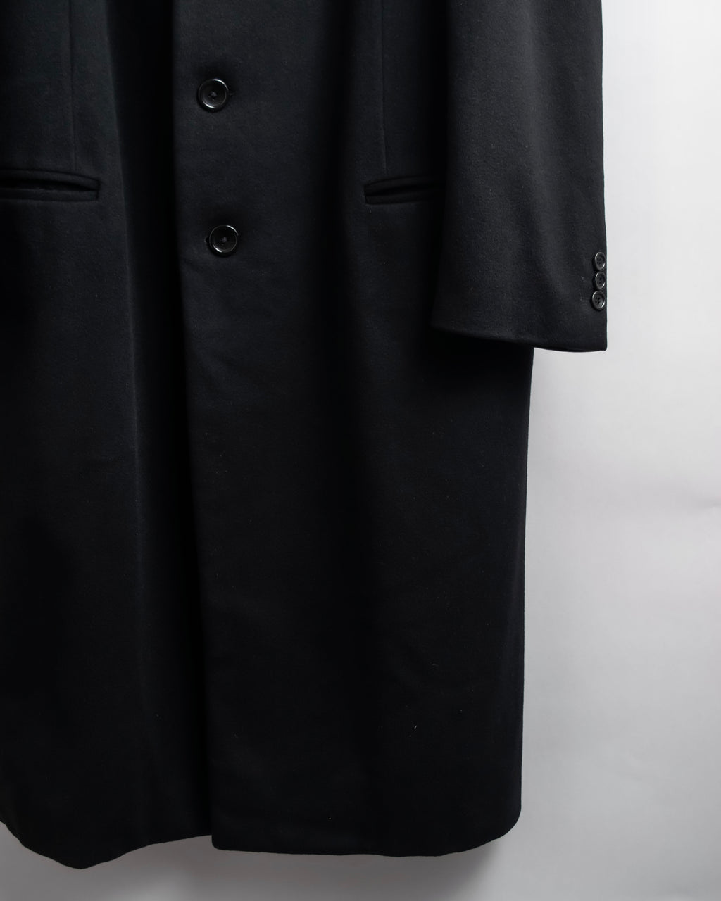 "ARMANI COLLEZIONI" Classic detail cashmere blend long chester coat
