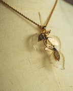 "Christian Dior" 70's-80's Sculptural leaf pendant necklace