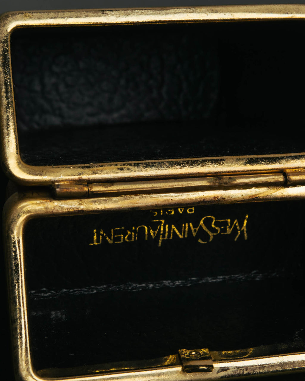 "Yves Saint Laurent" 70's-80's Vintage monogram canvas leather cigarette case
