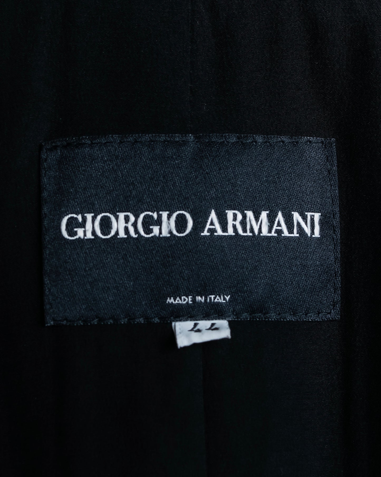 "GIORGIO ARMANI" 100% silk shawl collar shaped tailored jacket