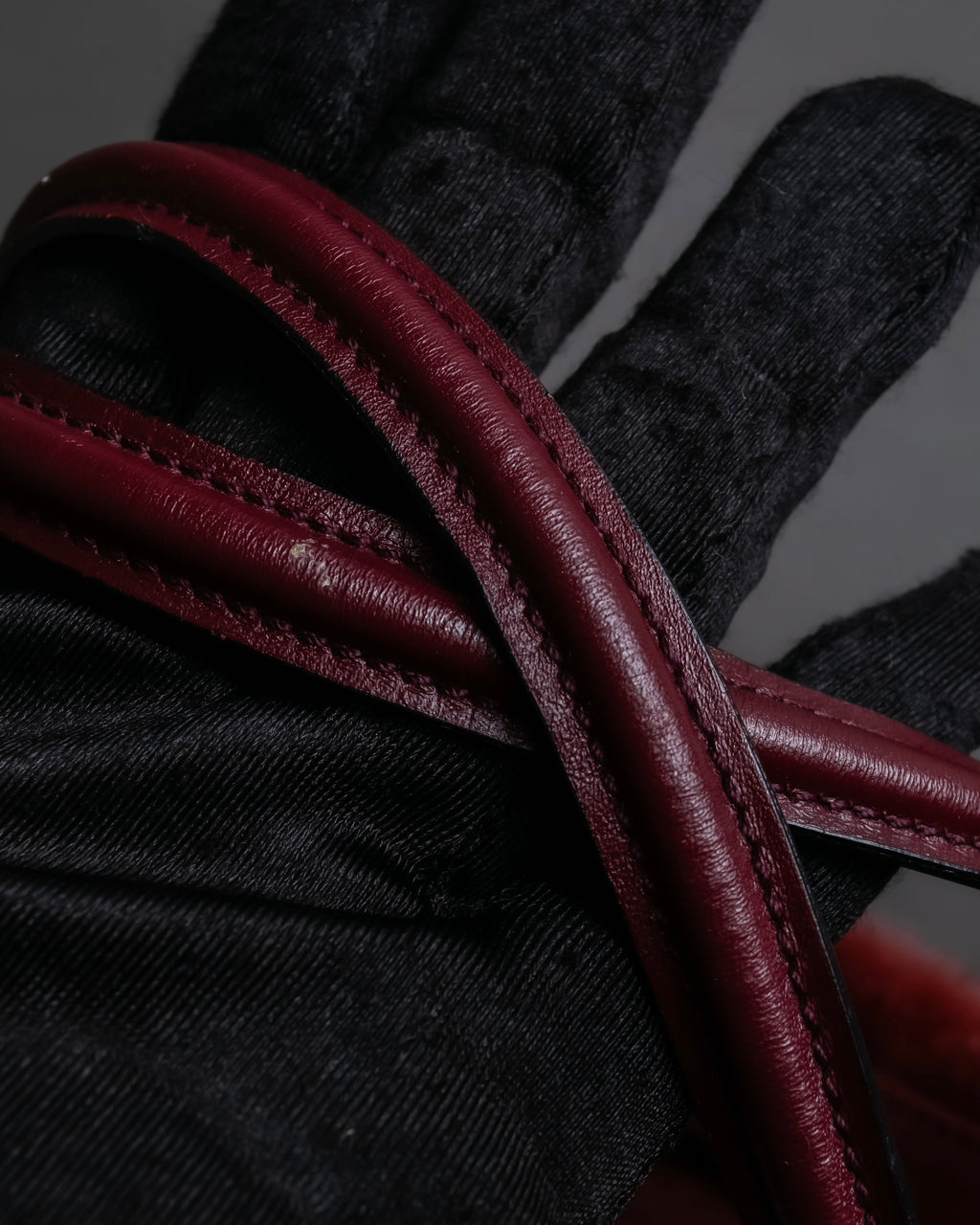 "LOEWE" Seal fur leather hand bag