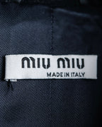 "MIU MIU" dimensional woven stand up collar coat