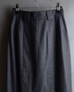 "CHANEL" 90's Gold button design straight line skirt
