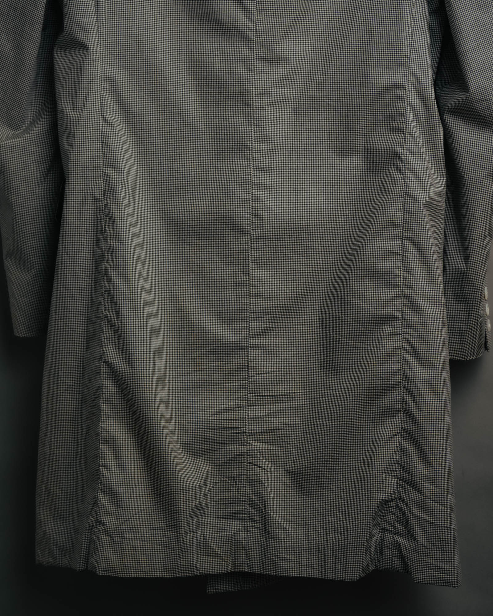 -SPECIAL- "Y's for men" 80's Double breasted houndstooth long jacket