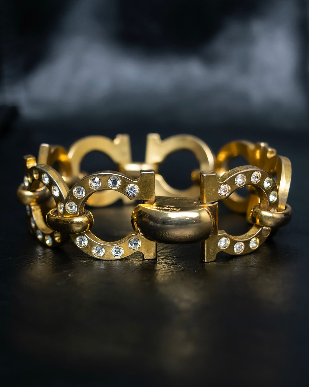 Salvatore Ferragamo Big Gancini gold chain bracelet