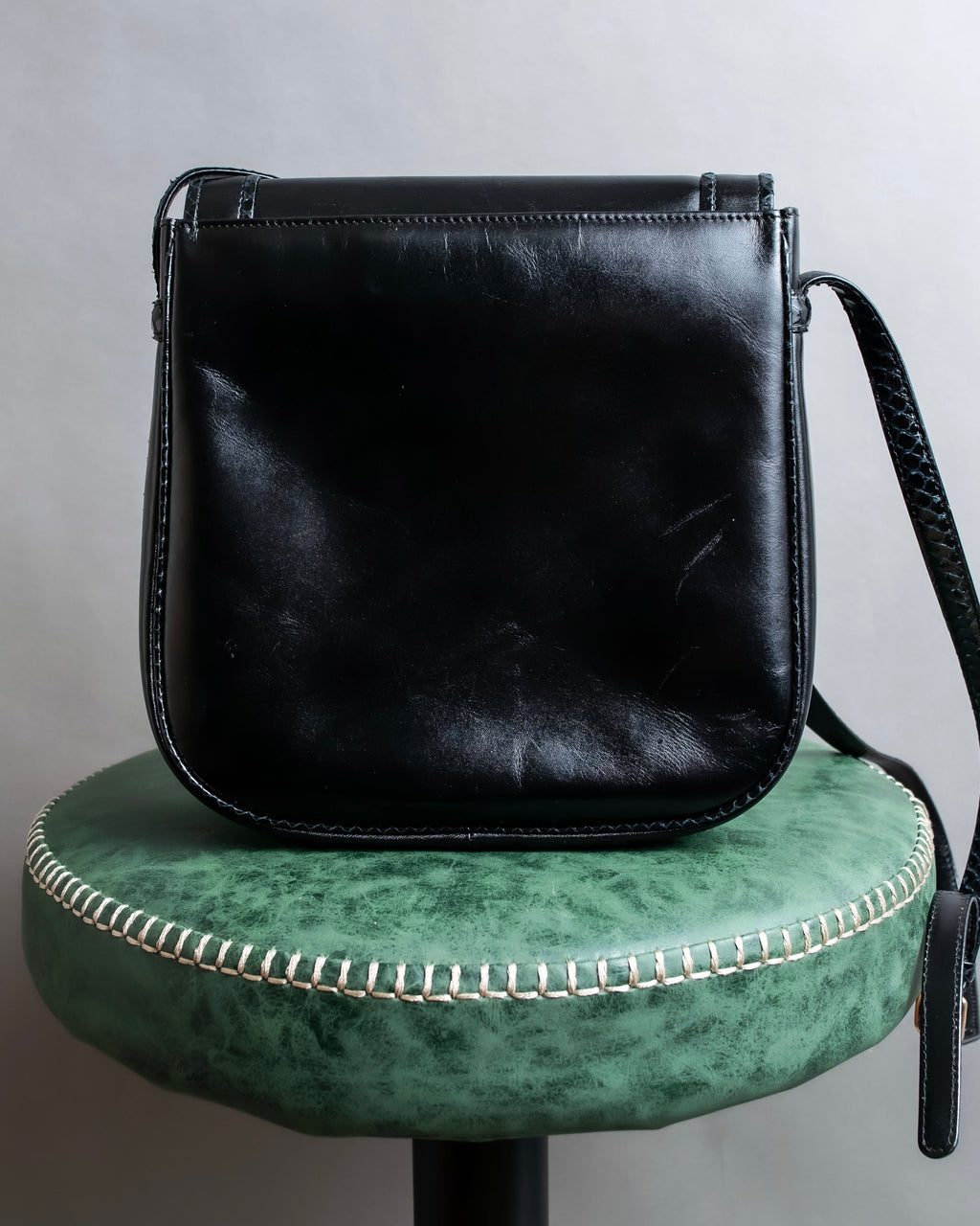 "GIVENCHY SACS" Logo parts design leather combination shoulder bag